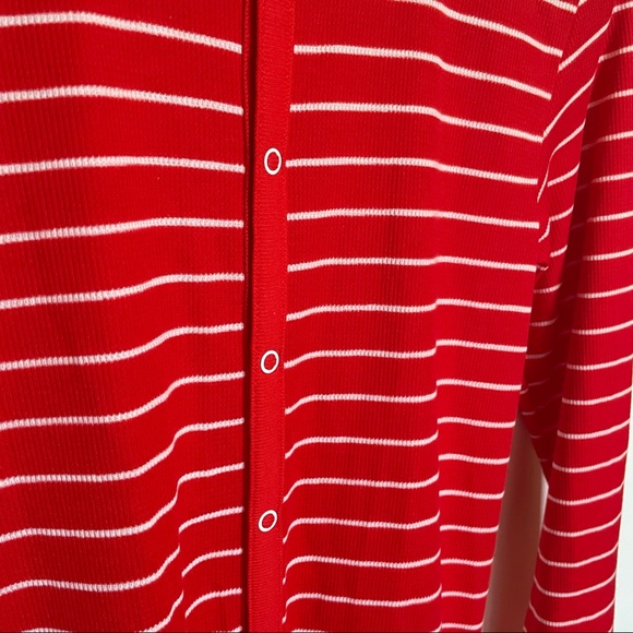Red n white stripe thermal target onesie pjs - Picture 4 of 5